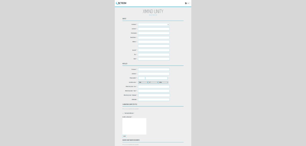 Acteon Register Trium & Unity